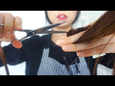 ASMR Relaxing Hair Salon ✂ Haircut, dyeing, Shampoo, Curler