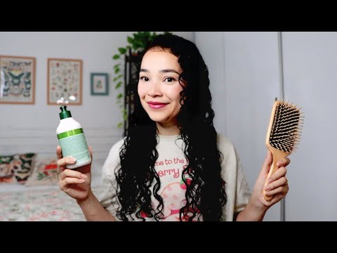 ASMR não intencional: Finalizando Meus Cachos 🪮👩🏻‍🦱🧴