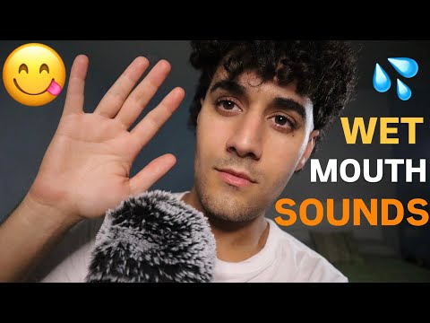 ASMR wet mouth sounds  + visual hands movement