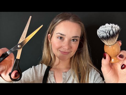 ASMR Express MEN'S SHAVE & HAIR CUT Roleplay! ✂️ Lofi Soft Spoken