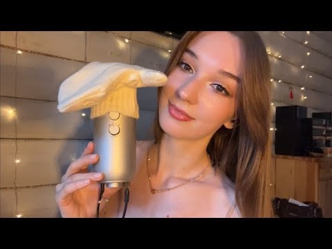 ASMR неразборчивый шёпот, близкий шёпот и кисточка 