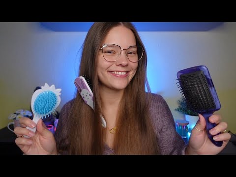 ASMR Hair Brushing with Tangled Hair