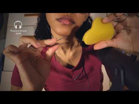 ASMR Fazendo sua sobrancelha 👀 pinça, escovinha e atenção total