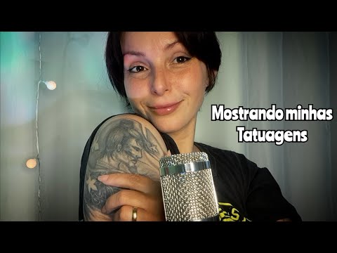 ASMR TOUR PELAS MINHAS TATUAGENS 🐉☠️💞 #asmr