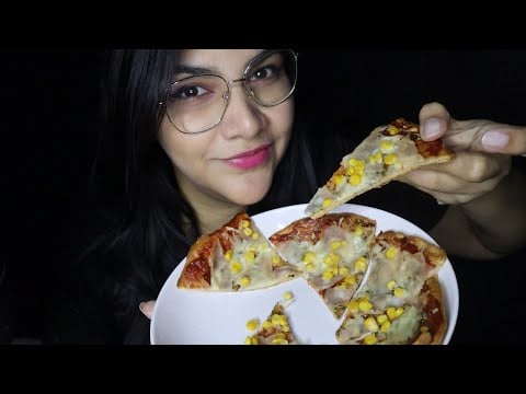 ASMR comiendo pizza casera 🍕