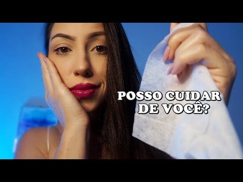 ASMR VOU CUIDAR DE VOCÊ, PARA TE AJUDAR A DORMIR (atenção pessoal, sussurros, cuidados faciais)
