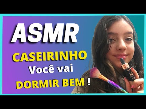 ASMR CASEIRINHO TE MAQUIANDO [ você vai dormir maquiada hoje ] Português