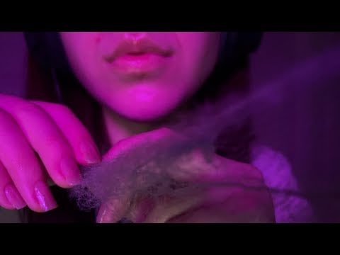 [ASMR - No Talking] 🕸️ Mouth Sounds + Spider Web Pulling 🕸️ 
