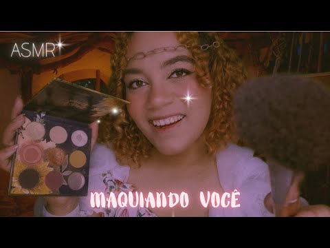 ASMR ELFA MAQUIANDO VOCÊ PARA FESTA NO BOSQUE 🧝🏽‍♀️🌳✨