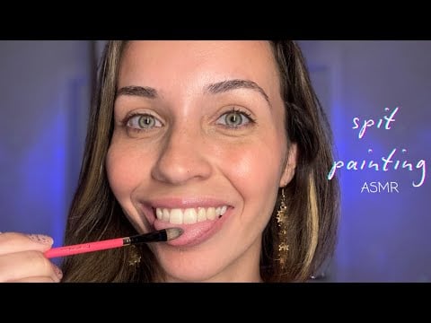 ASMR | SPIT PAINTING your makeup 💄