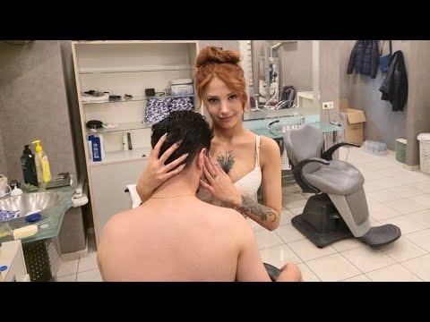💈TOO CLOSE TO IGNORE 😏 | LADY BARBER SCARLETT’S BUBBLY SCALP, CHEST & BACK MASSAGE w/ SOFT SCRATCH