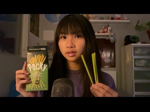 ASMR matcha pocky 🍵