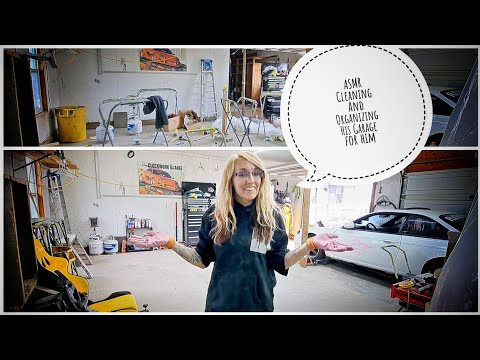 ASMR | Cleaning and Organizing Buddy's Garage | Sped Up Video | Bonus Video for fun