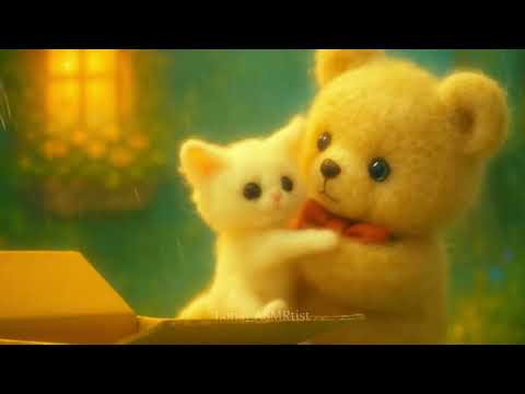 ASMR Heartwarming Short Animation 🧸 Rainy Day 🌧️ (with BGM)