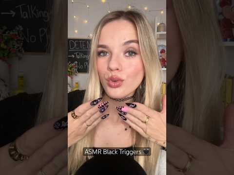 #asmr Black Triggers 🖤 #asmrvideos #asmrsounds #asmrcommunity #tingles #asmrsound #goth #relax