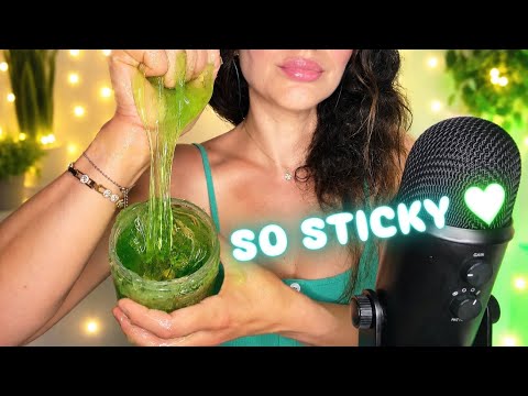 ASMR The Stickiest Hand Sounds Ever 💚 (Deutsch/German)