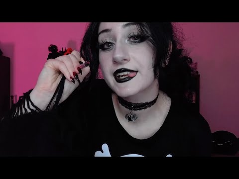 ASMR ✞ Flirty goth girl doodles on you (she thinks you're cute)