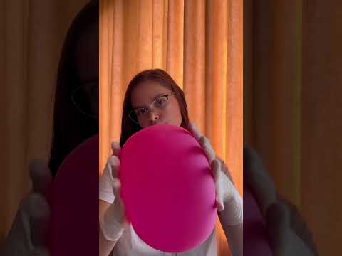 Latex Gloves & Pink Balloon #asmr #balloon #latex #youtubepartnerprogram