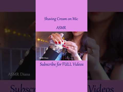 ASMR Shaving cream on Mic ❤️ #shorts