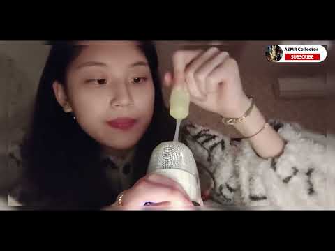 ASMR🎧｜Use a glue stick to cover the microphone.Sticky to the point of being stringy