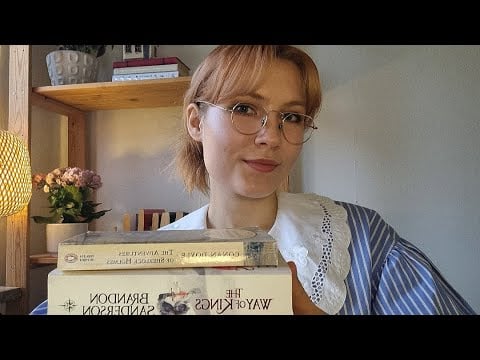 ASMR librarian at a cosy library (keyboard taping, books)