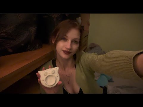 Late night painting ASMR in my lair 