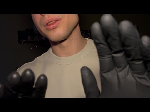 ASMR Face Massage with Gloves & Inaudible Whispering