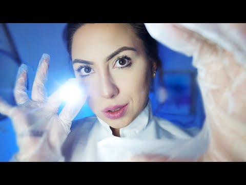 ASMR EXAMINANDO SUA VISTA CUIDADOSAMENTE PARA DORMIR!