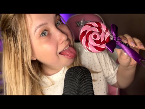 АСМР ЛИКИНГ БОЛЬШОГО ЛЕДЕНЦА | ASMR LOLLIPOP LICKING 🍭