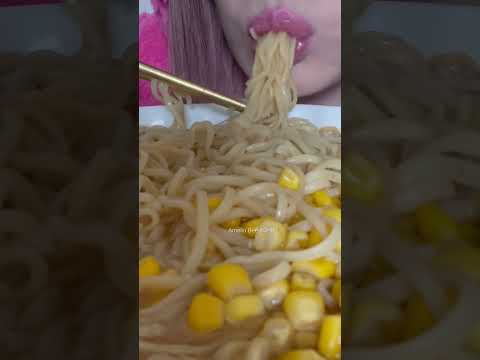 ASMR yummy noodle eating sounds 👅 #eatingshow #asmreating #eatingsounds