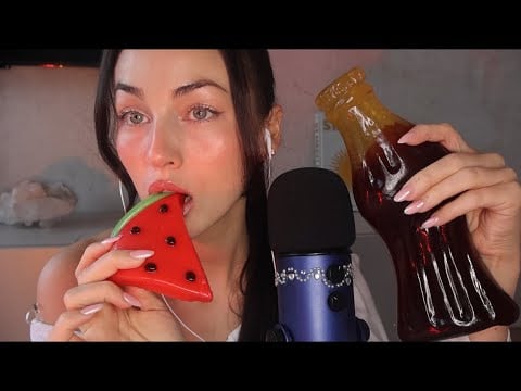 ASMR Chewing Giant Gummies 🍬 Intense Mouth Sounds for Deep Tingles