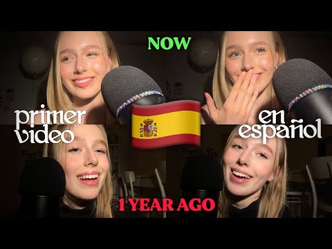 ASMR recreating and reacting to my first SPANISH video - recreando mi primer video en ESPAÑOL 🇪🇸