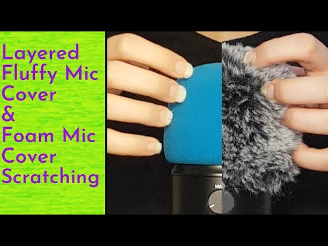 Asmr Layered Fluffy Mic Foam Mic Cover Scratching No Talking