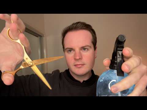 Fast & Aggressive ASMR Haircut and Style + Massage Therapy