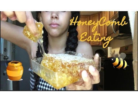 ASMR HONEYCOMB EATING // STICKY SOUNDS