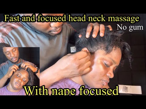 ASMR ✨Super detailed, Fast and Aggressive head scratch, oliy ear Nape focus massage