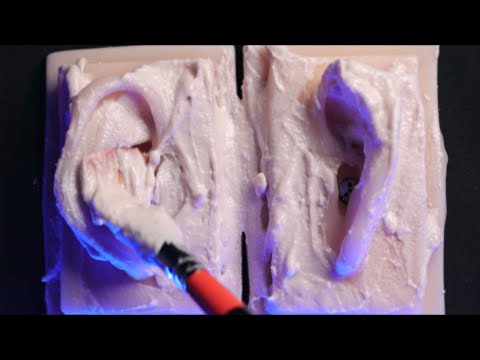 ASMR Modeling Mask Powder Pack Ear Massage 쫀득쫀득 석고팩 귀마사지
