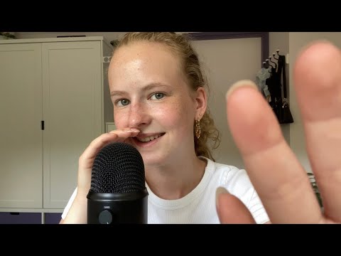Babbel ASMR ✨Close-Up Whispering at 100% Sensitivity & Hand Movements (unedited)