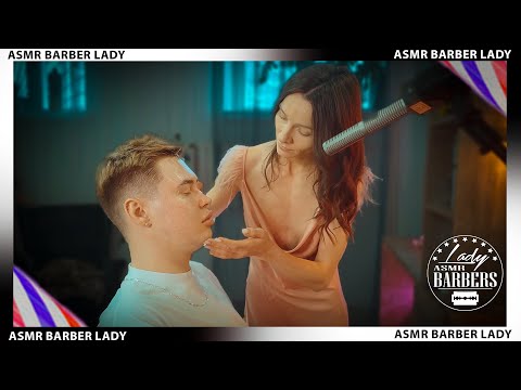 💈 ASMR Washing Short Hair by Barber Lady Adel