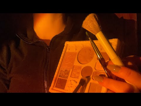 ASMR doing your makeup in the night🎀 no talking 