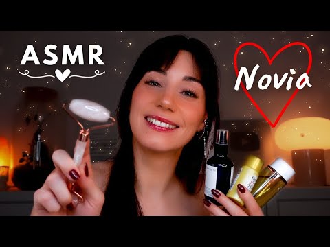 ASMR ❤️ TU NOVIA TE CUIDA DESPUÉS DE UN DÍA LARGO (Masajes, Cremitas, Te Peino) 🌙 Roleplay Español