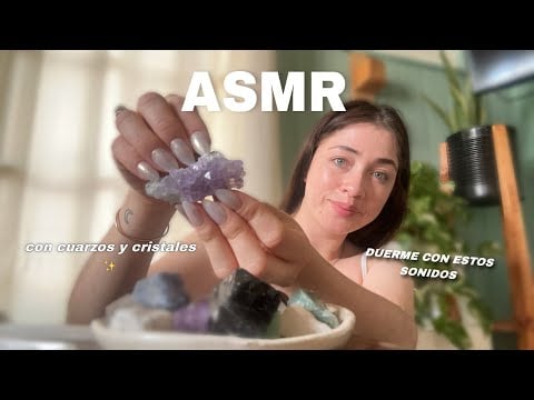 ASMR con cuarzos y piedras 💎🌙 mucho SCRATCHING & tapping ~ ASMR PARA DORMIR 