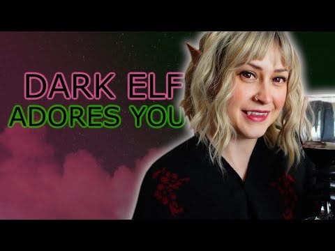 ASMR Dark Elf Flirts💕 & Compliments You In The Forest With Leather Glove Sounds