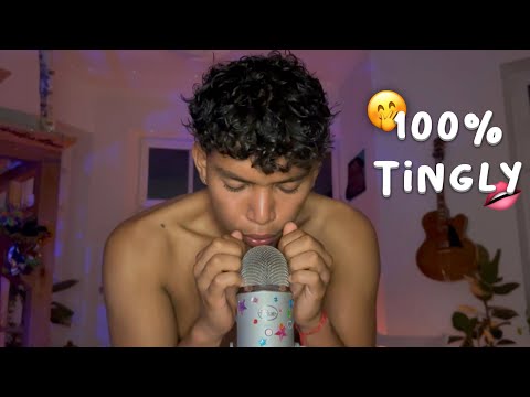 ASMR Unusual Wet Mouth Sounds, Inaudible Whispers & Hand Movements 
