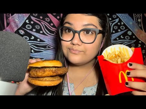 ASMR ~ MCDONALDS MUKBANG *MOUTH SOUNDS* 🤍👄 + LIFE UPDATE ✨