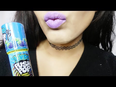 ASMR Push Pop , Lollipop Hard Candy ~ Eating Sounds