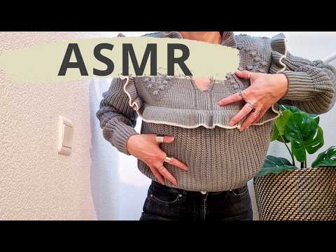 ASMR PURE RUFFLE SWEATER SCRATCHING | COZY KNITWEAR & HEAVY AUTUMN FABRIC TRIGGERS | NO TALKING 😴