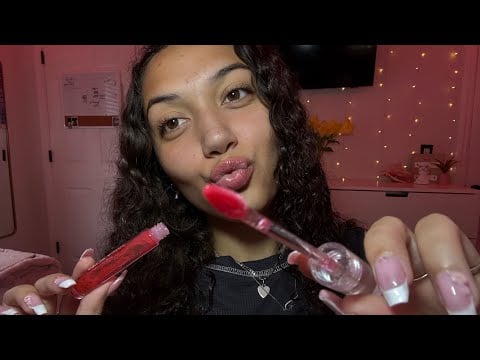 ASMR grwm 🩷 doing your makeup + makeup product tapping 🥰