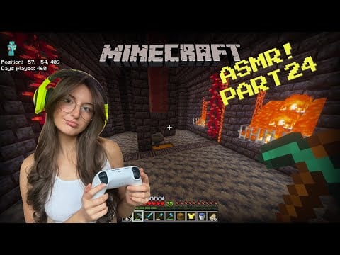 ASMR 1 hour cosy Minecraft gameplay!☁️ (PS5 controller sounds and whispering)