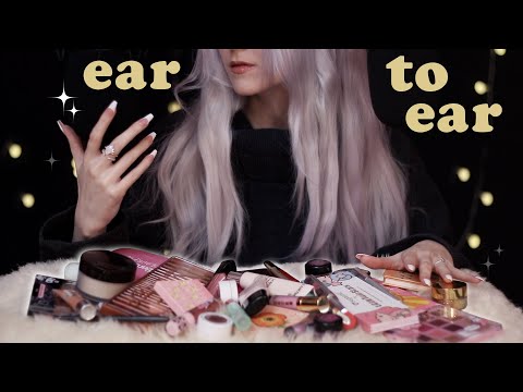 ASMR Guaranteed Tingles for Sleep! ✨ Rummaging Through Makeup (Ear to Ear)